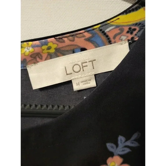 Ann Taylor Loft Black Floral Print Tunic Dress - Picture 8 of 8